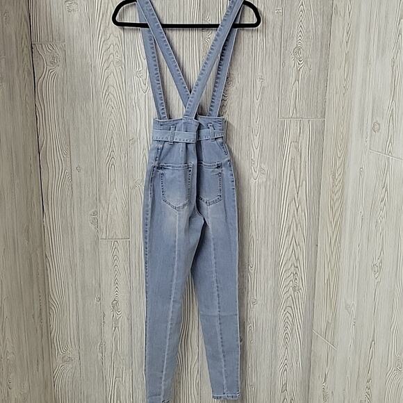 Fashion Nova Jean Overalls Womens Size 1 Waist 25 NWT - Picture 5 of 15